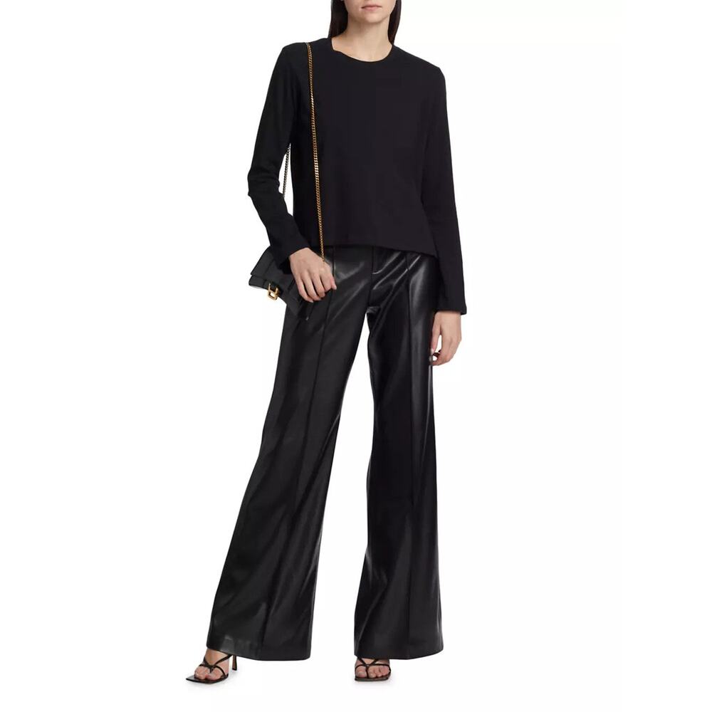 Leset Maya Cotton-Jersey Long Sleeve T-shirt - S - Black - Picture 2 of 7